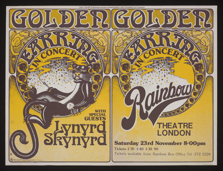 Golden Earring show Poster November 23 1974 London - Rainbow